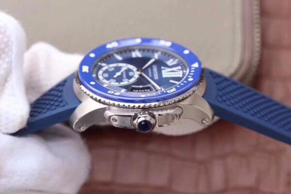 1:1 SUPER REPLICA CALIBRE DE CARTIER DIVER WSCA0010 42MM JF FACTORY BLUE DIAL