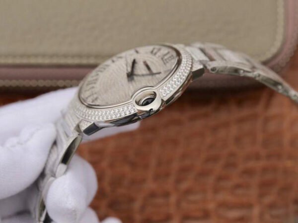 1:1 SUPER REPLICA BALLON BLEU DE CARTIER WE9009Z3 42MM TW FACTORY SILVER DIAMOND DIAL