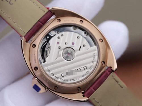 1:1 SUPER REPLICA CLE DE CARTIER AUTOMATIC 35MM WJCL0032 18K ROSE GOLD SILVER-GRAY DIAL
