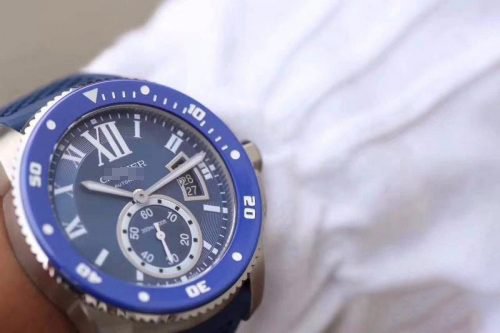 1:1 SUPER REPLICA CALIBRE DE CARTIER DIVER WSCA0010 42MM JF FACTORY BLUE DIAL